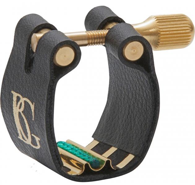 ♪『BG L12SR 皮製 束圈 內鍍金24K鑲綠線』♫(中音ALTO)